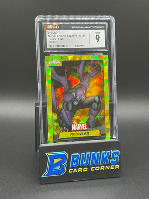 Prowler Marvel Chrome Sapphire Topps Yellow CGC 9 3/75