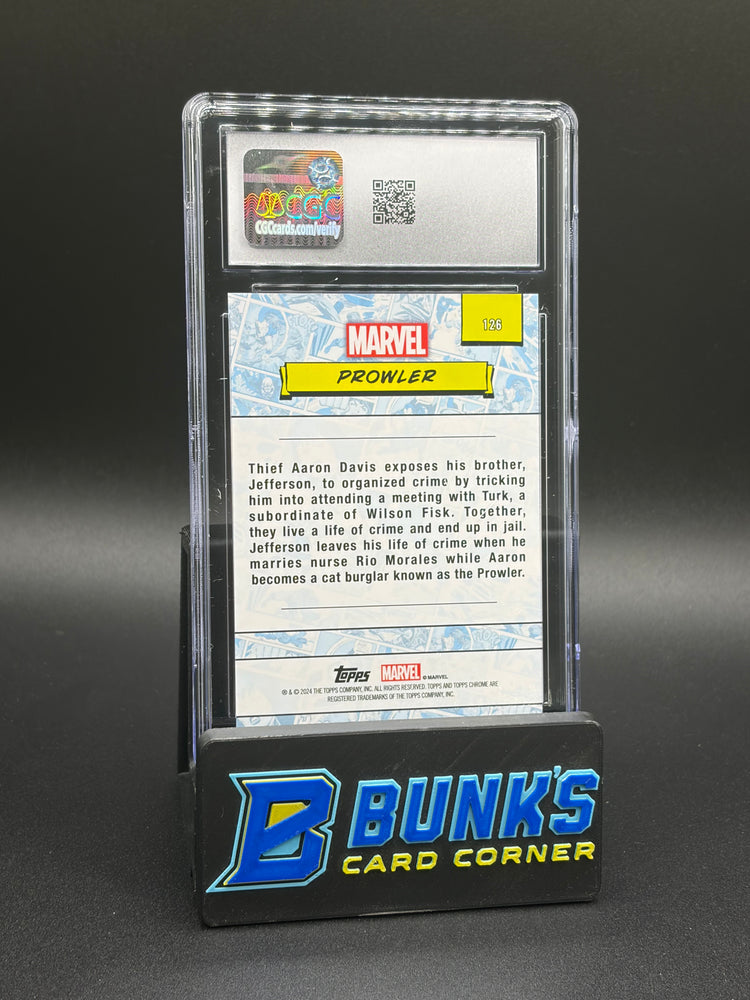 Prowler Marvel Chrome Sapphire Topps Yellow CGC 9 3/75