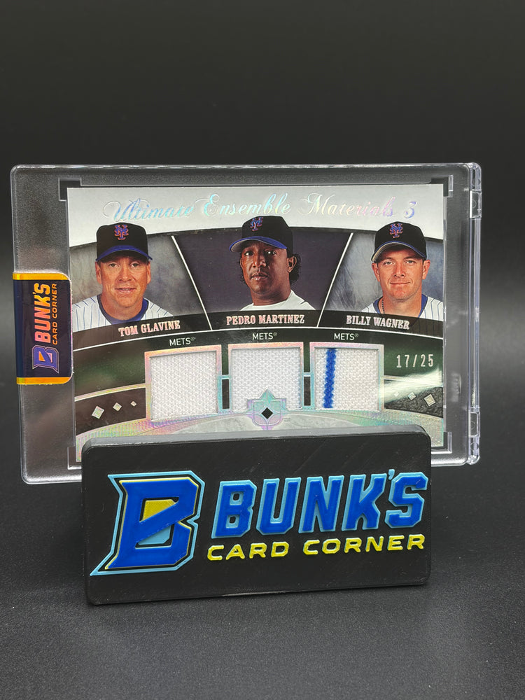 2006 Tom Glavine & Pedro Martinez & Billy Wagner Upper DeckTri Patch 17/25