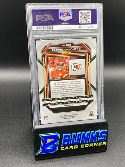 2022 Patrick MaHomes II Light Blue Prizm PSA 9