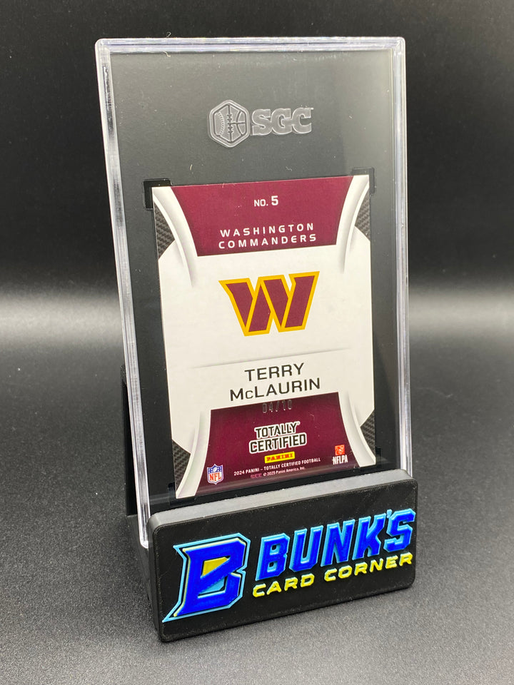 2024 Terry McLaurin Sunday Special Mirror Platinum Gold 4/10 SGC 10