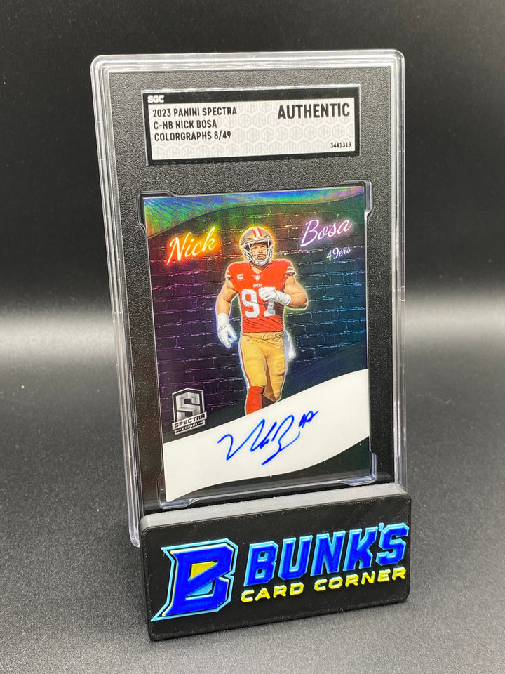 2023 Nick Bosa Colorgraphs 8/49 SGC Authentic