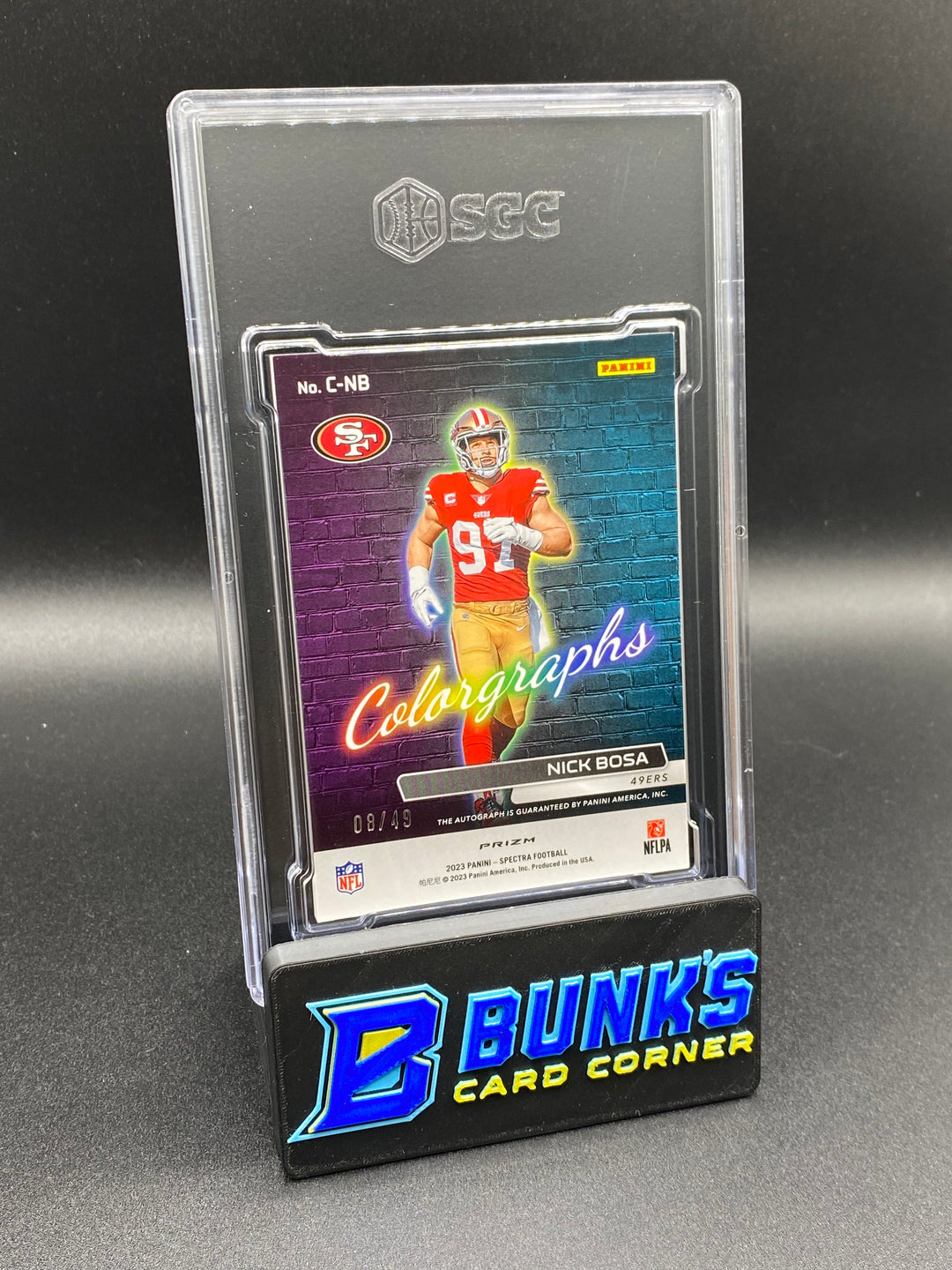 2023 Nick Bosa Colorgraphs 8/49 SGC Authentic
