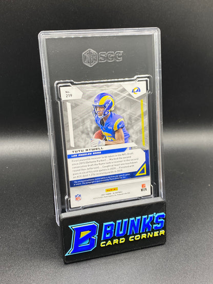 2021 Tutu Atwell Rookie Triple Swatch Auto. Green 5/5 SGC Auto. 10