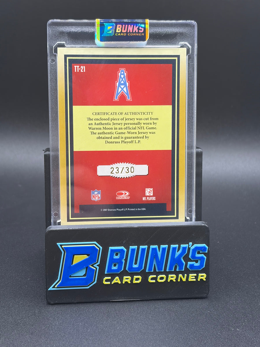 2007 Warren Moon Throwback Threads Elite Donruss 23/30