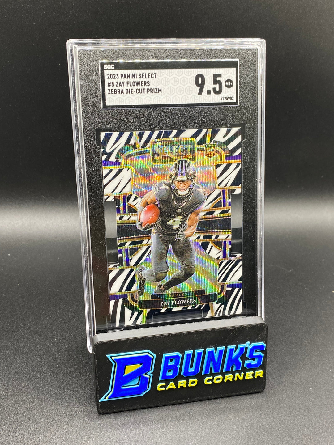 2023 Zay Flowers Zebra Die-Cut Prizm SGC 9.5