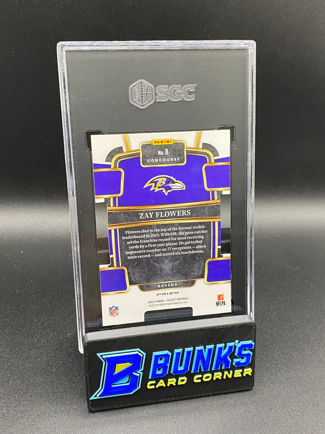 2023 Zay Flowers Zebra Die-Cut Prizm SGC 9.5