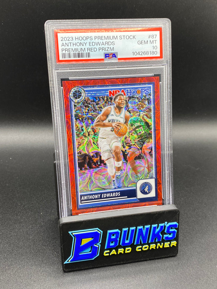 2023 Anthony Edwards Premium Red Prizm PSA 10