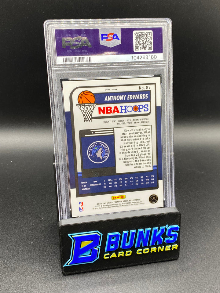 2023 Anthony Edwards Premium Red Prizm PSA 10