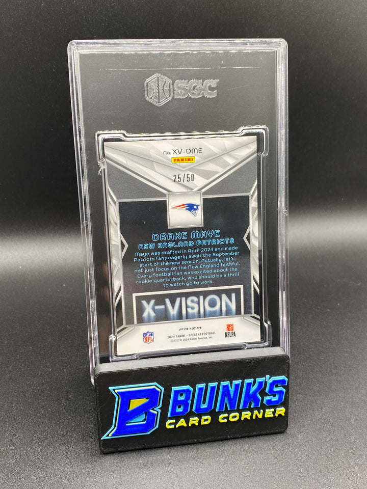 2024 Drake Maye X-Vision Interstellar Prizm 25/50 SGC 9.5