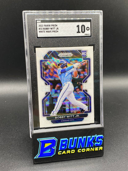 2022 Bobby Witt Jr. White Wave Prizm SGC 10