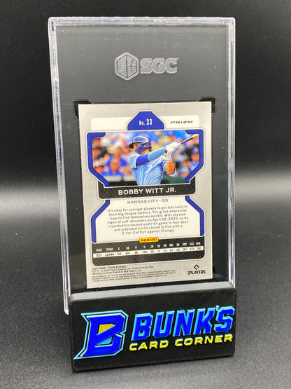 2022 Bobby Witt Jr. White Wave Prizm SGC 10