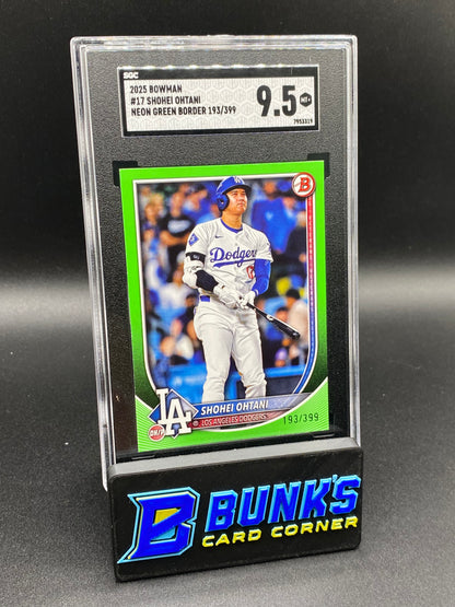 2025 Shohei Ohtani Neon Green Border 193/399 SGC 9.5