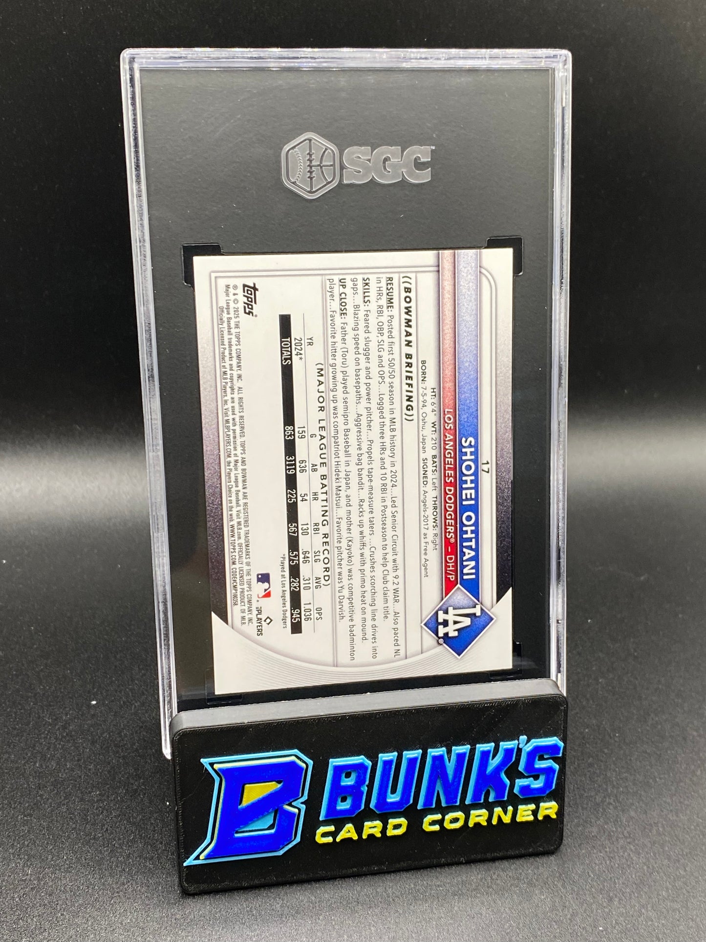 2025 Shohei Ohtani Neon Green Border 193/399 SGC 9.5