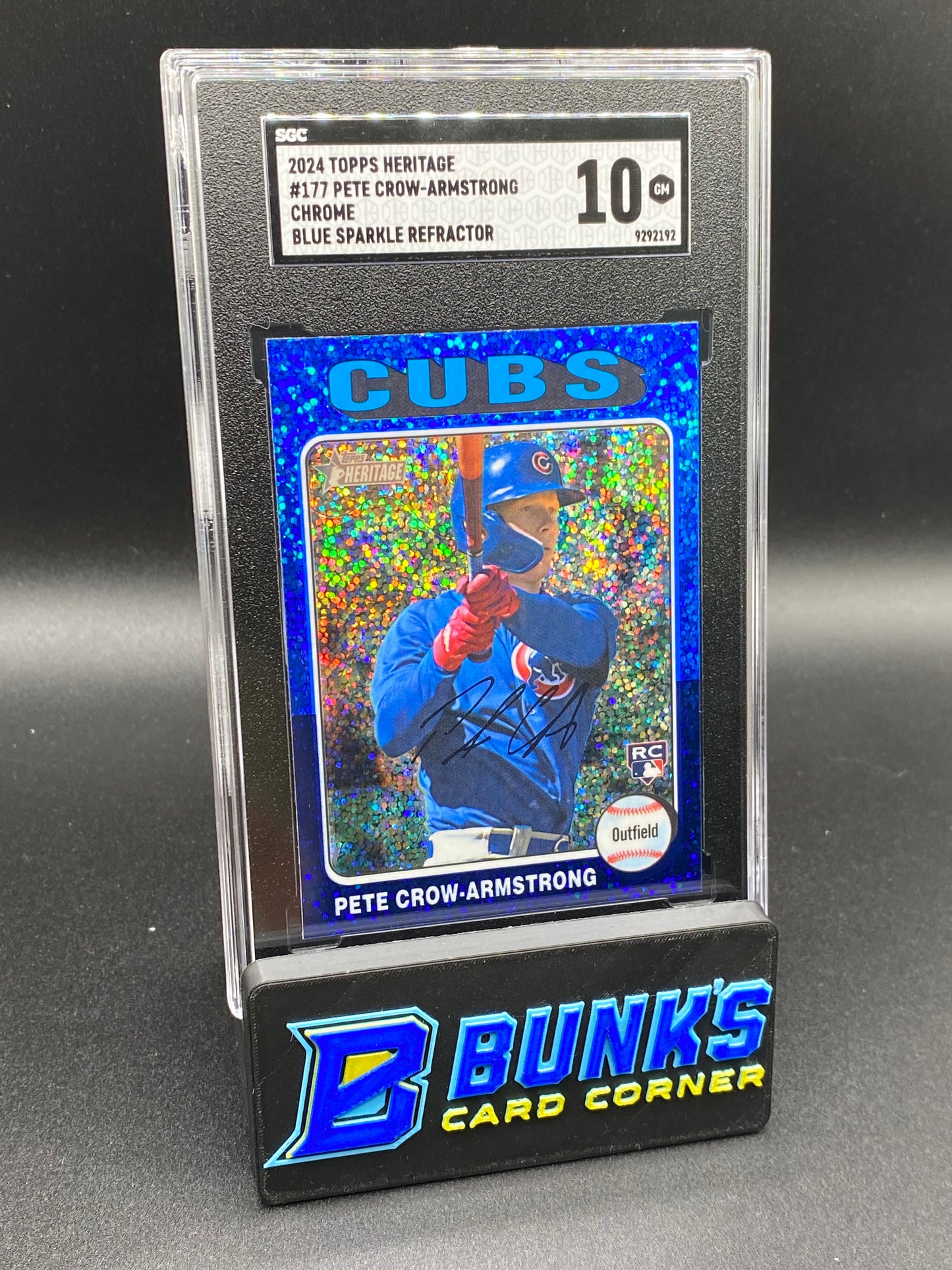 2024 Pete Crow-Armstrong Chrome Blue Sparkle Ref. SGC 10