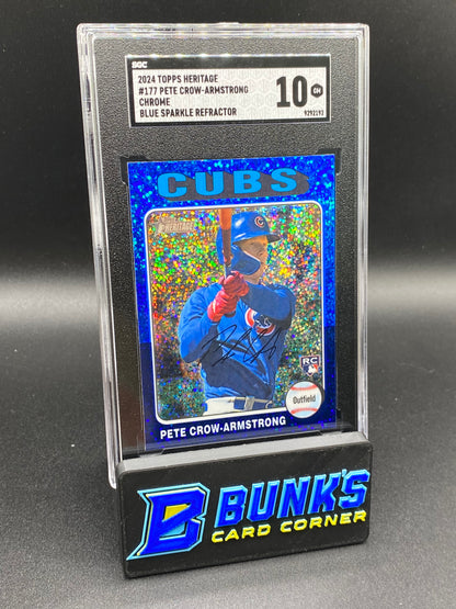 2024 Pete Crow-Armstrong Chrome Blue Sparkle Ref. SGC 10