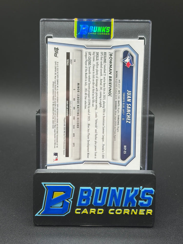 2026 Juan Sanchez Bowman Chrome Logofractor SSP