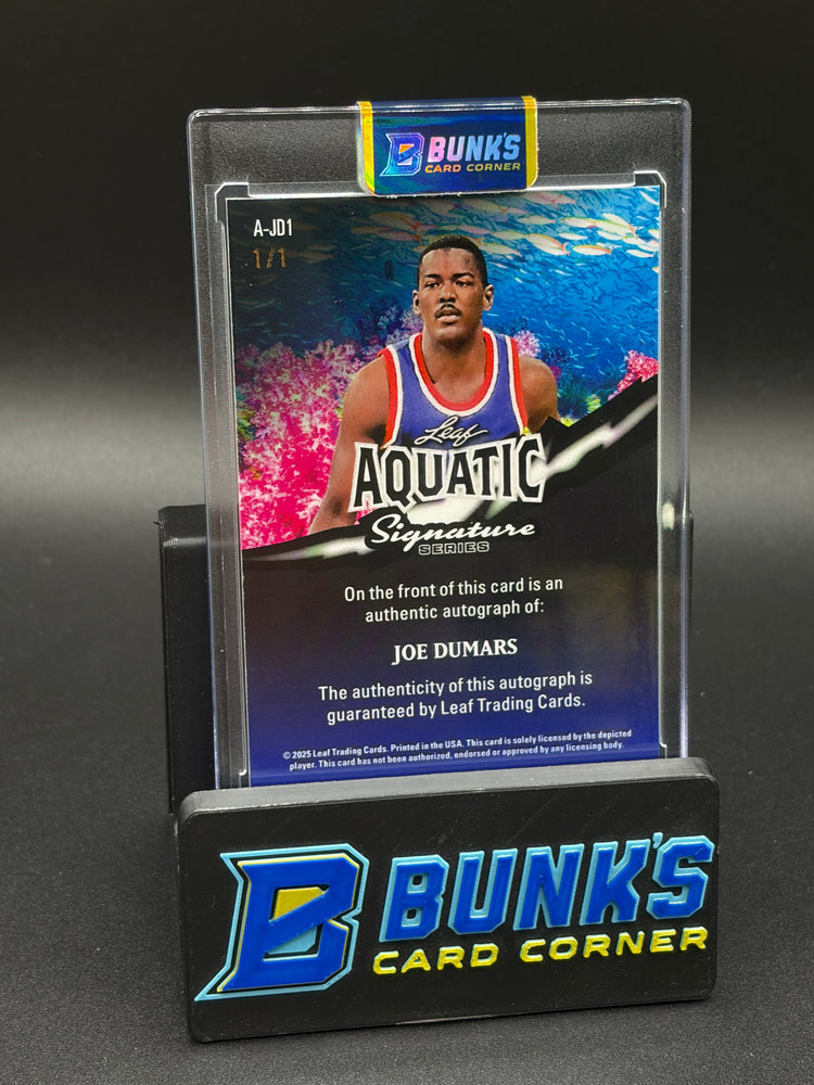 2025 Joe Dumars Leaf Aguatic Signatures HOF Auto 1/1