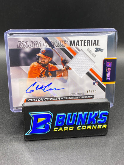 2024 Colton Cowser Auto. Jersey RC 47/50
