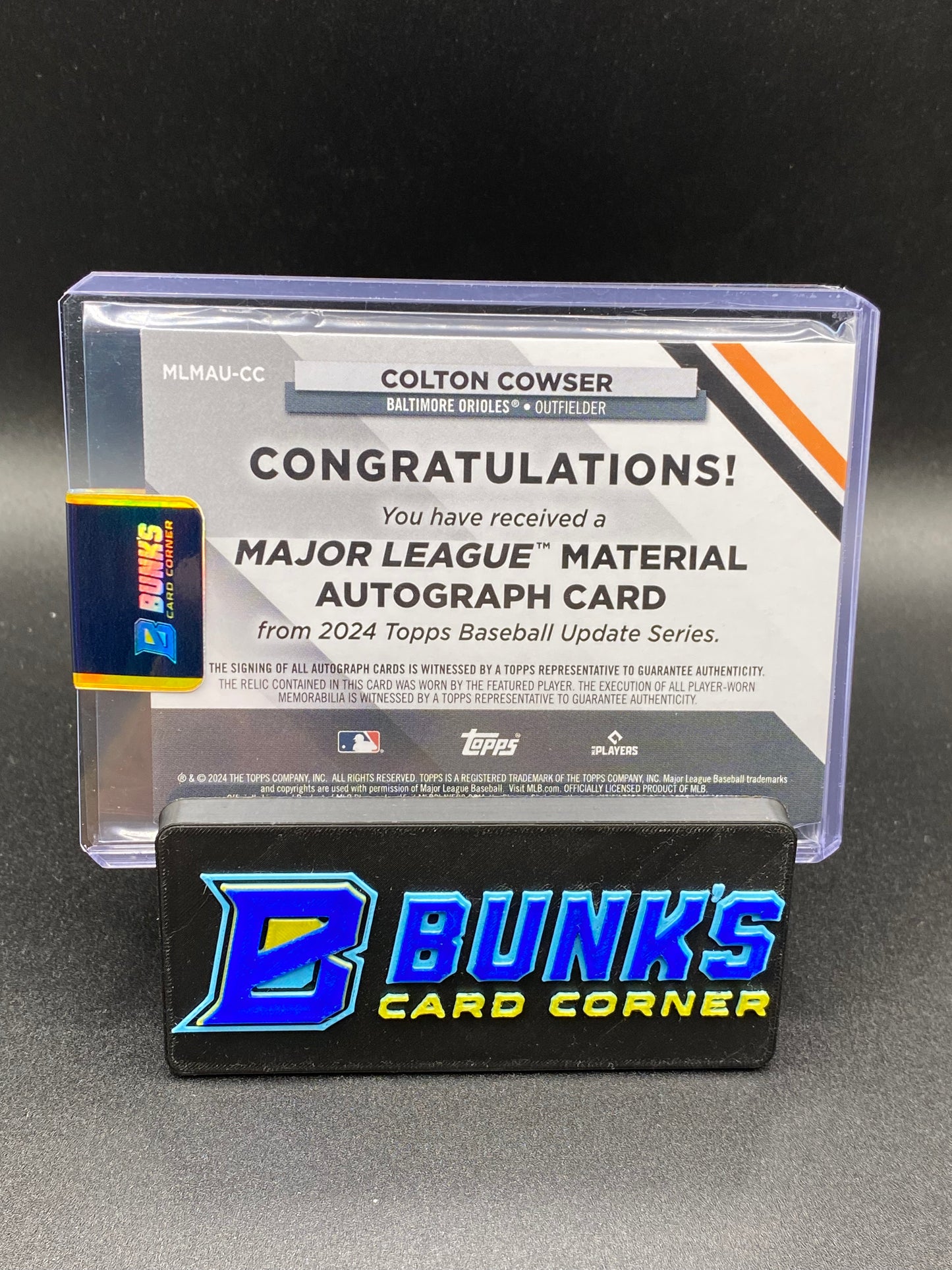 2024 Colton Cowser Auto. Jersey RC 47/50