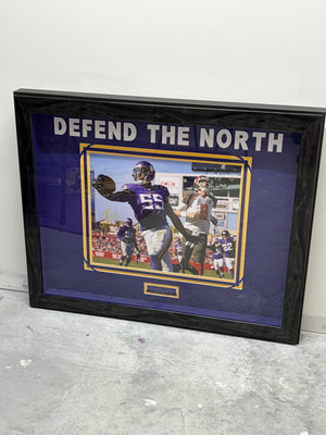 Anthony Barr Auto "OT Touchdown" Frame 30x37 PICKUP ONLY