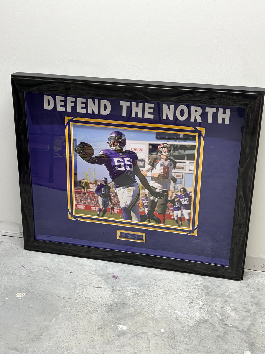 Anthony Barr Auto "OT Touchdown" Frame 30x37 PICKUP ONLY