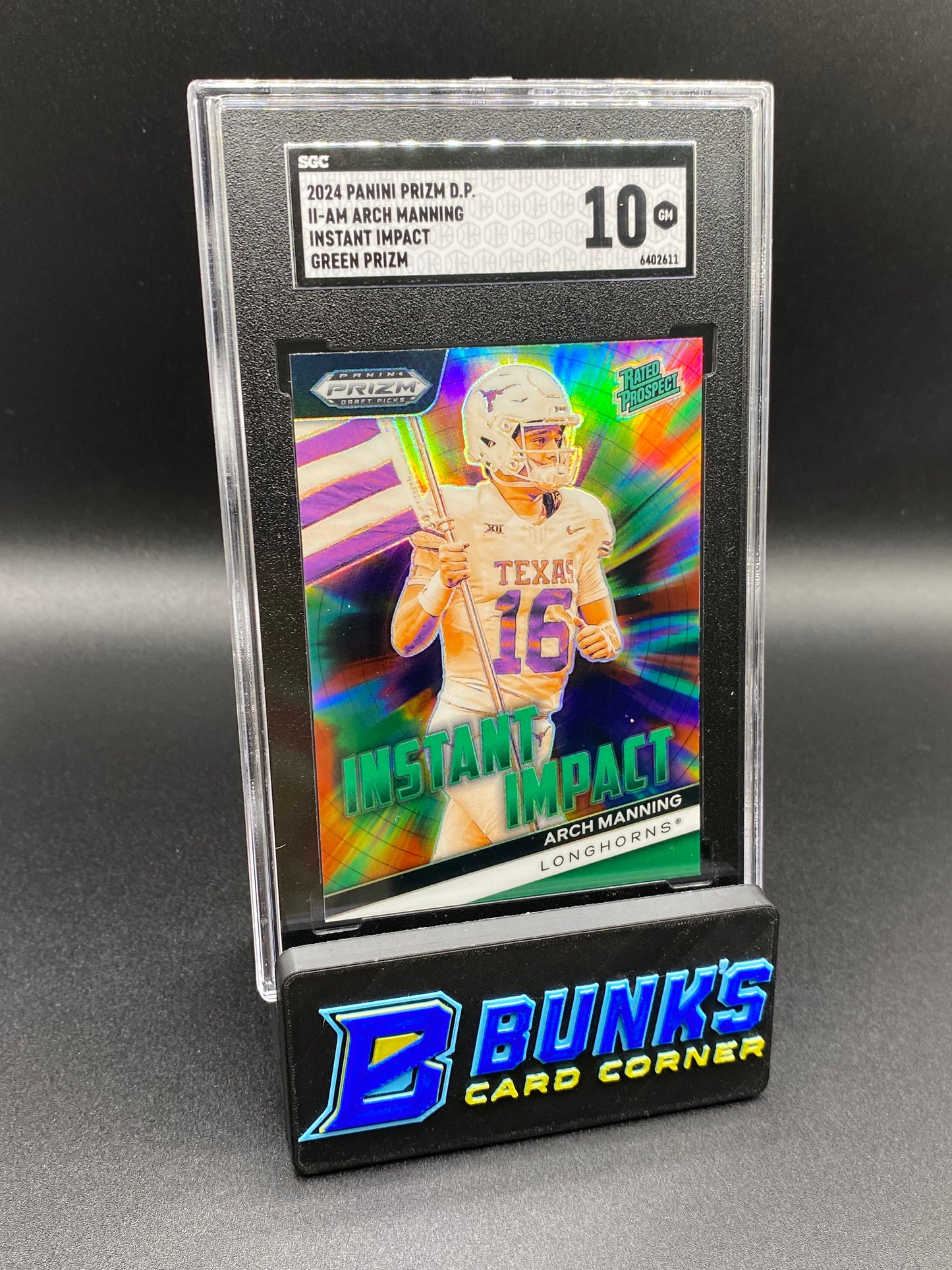 2024 Arch Manning Instant Impact Green Prizm SGC 10