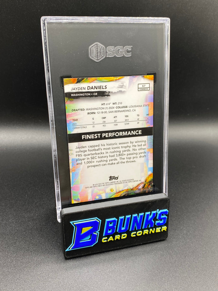 2024 Jayden Daniels Blue Ref. 169/200 SGC 9