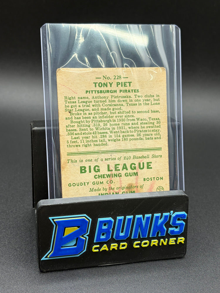 1933 Tony Piet Big League RC