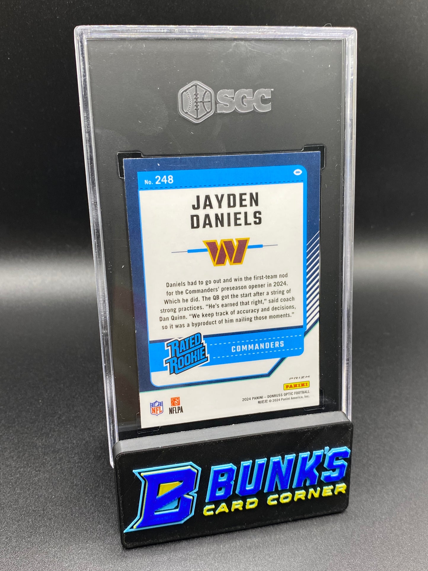 2024 Jayden Daniels Purple Shock Prizm SGC 9