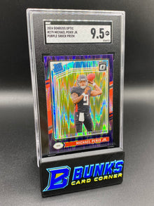 2024 Michael Penix Jr. Purple Shock Prizm SGC 9.5