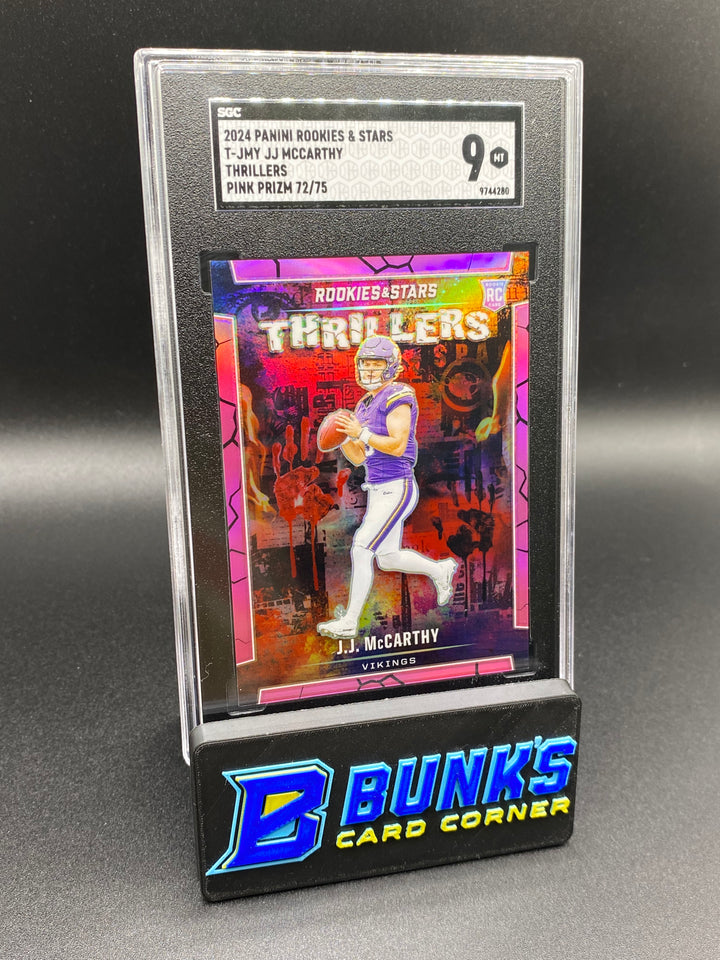 2024 JJ McCarthy Thrillers Pink Prizm 72/75 SGC 9