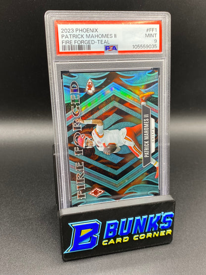 2023 Patrick MaHomes II Fire Forged Teal PSA 9