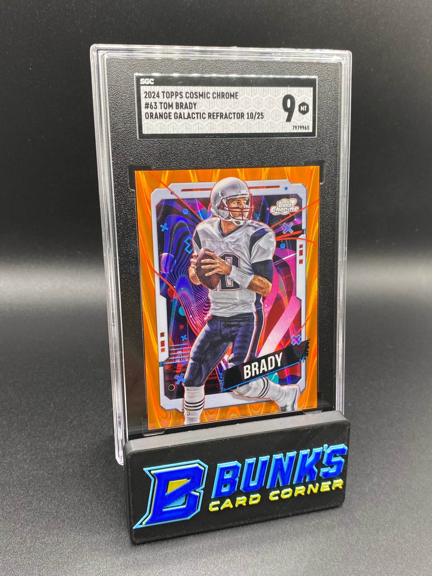 2024 Tom Brady Orange Galactic Ref. 10/25 SGC 9