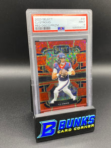2023 CJ Stroud Red Disco 1/49 Prizm PSA 9