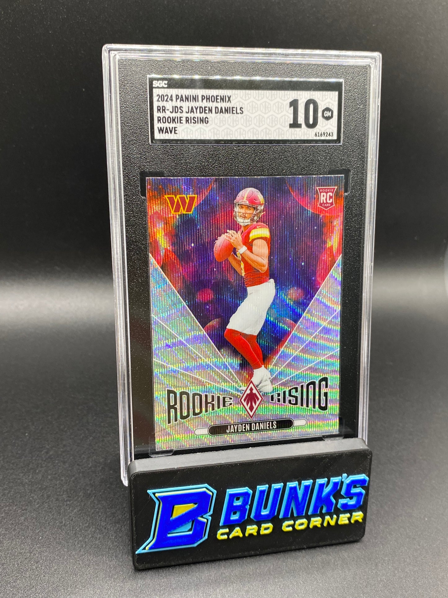 2024 Jayden Daniels Rookie Rising Wave SGC 10