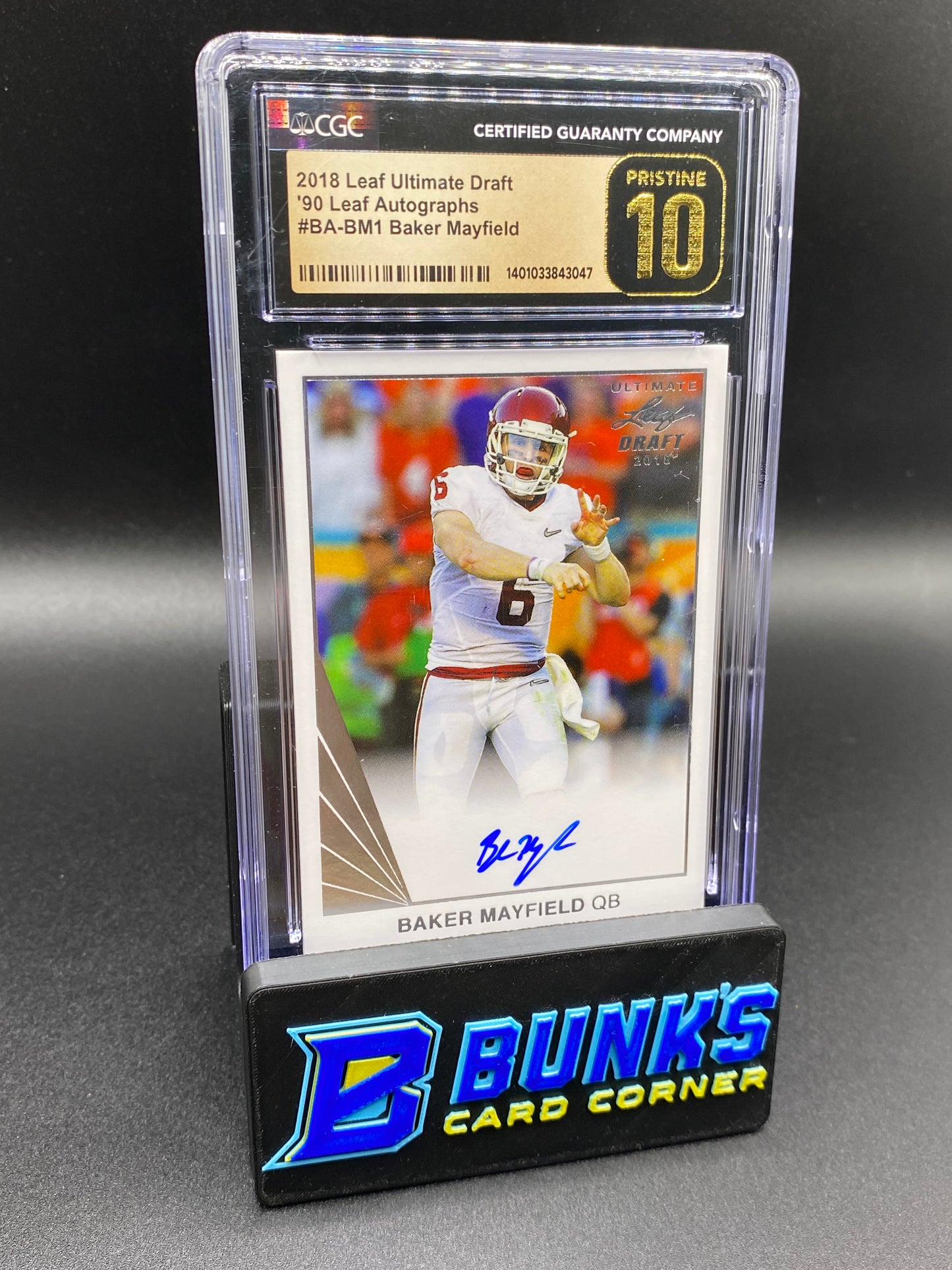 2018 Baker Mayfield Auto. CGC PRISTINE 10