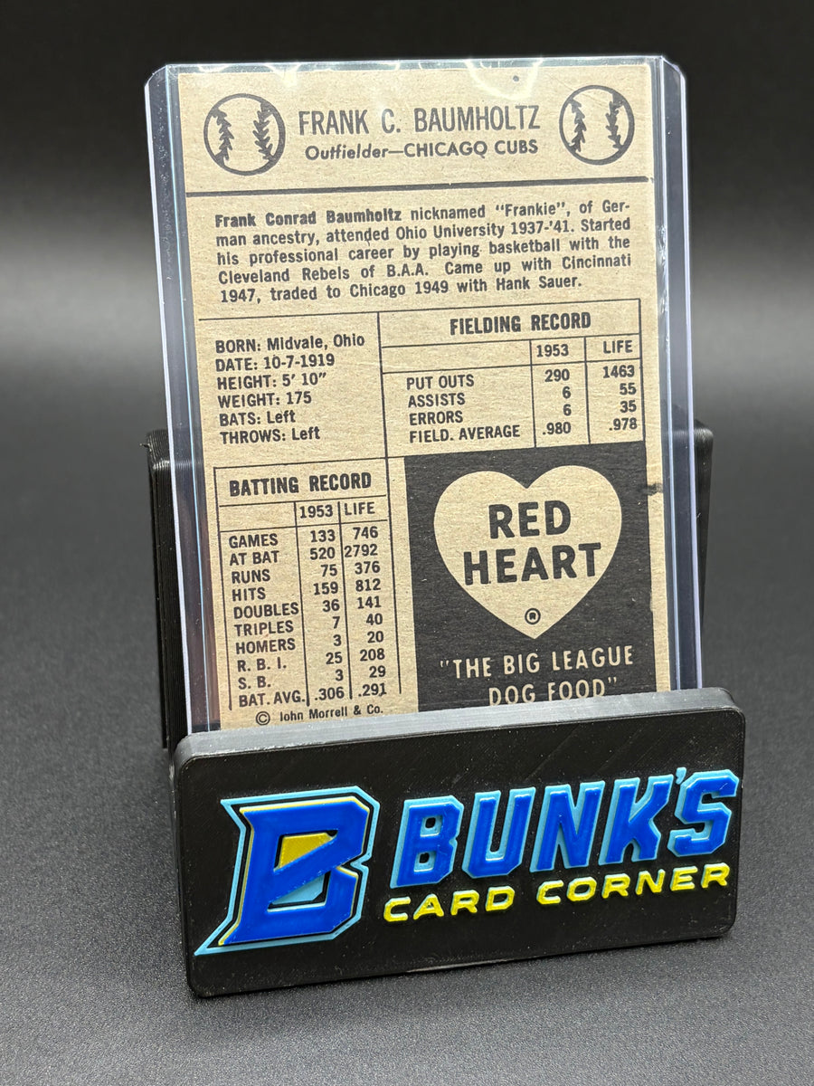 1954 Frankie Baumholtz Red Heart