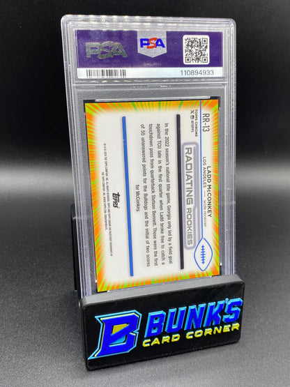 2024 Ladd McConkey Radiating Rookies PSA 9