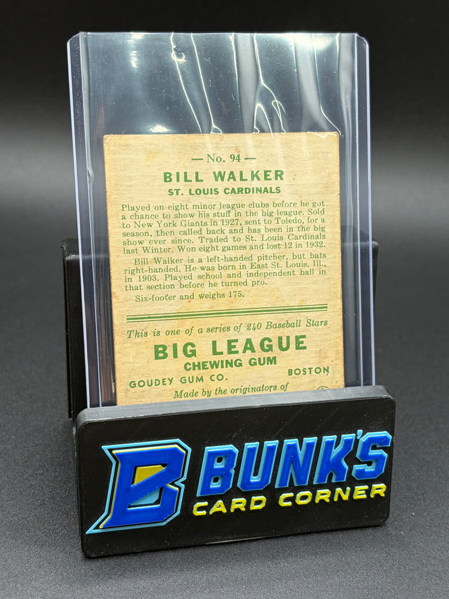 1933 Bill Walker Big League Goudey