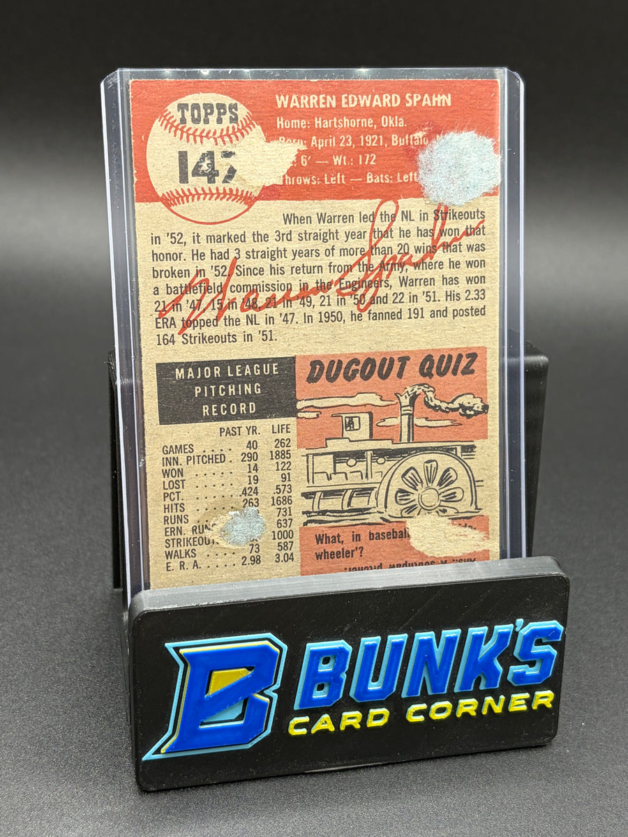 1953 Warren Spahn Topps