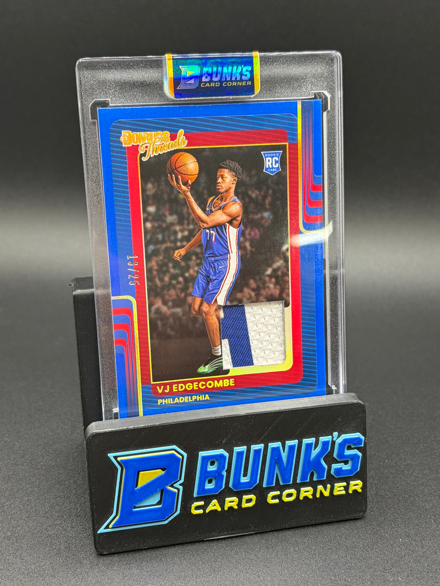 2025-26 VJ Edgecombe Donruss Threads Patch Auto RC 13/25