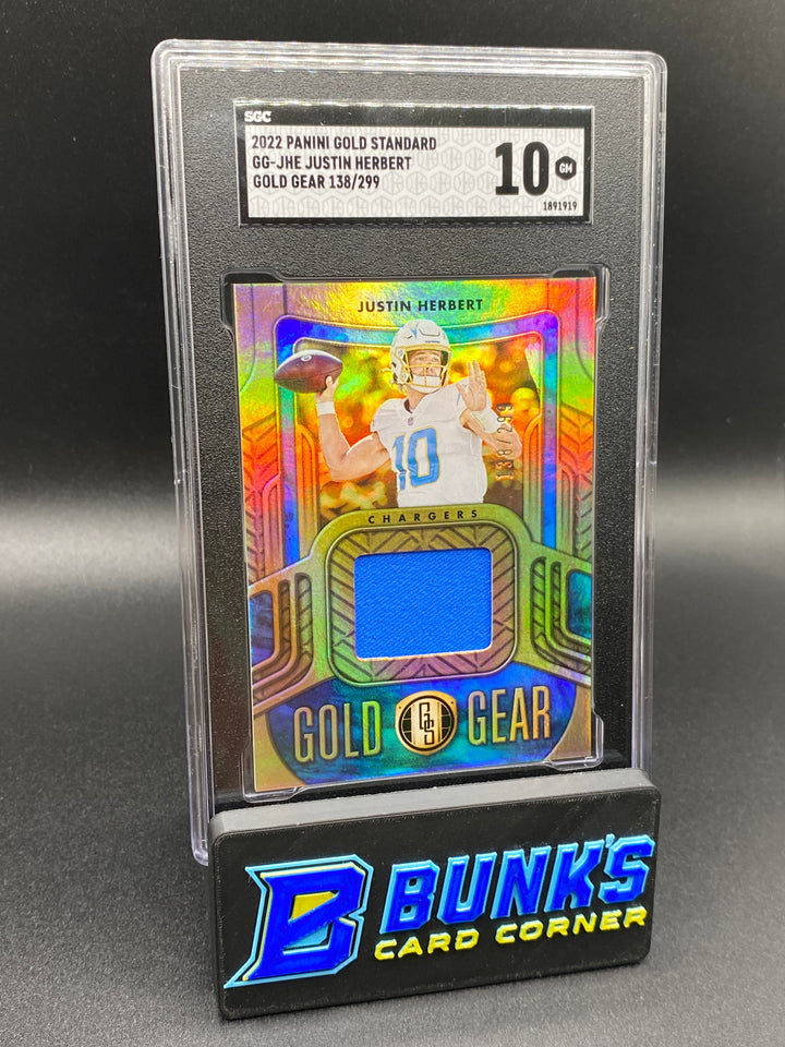 2022 Justin Herbert Gold Gear 138/299 SGC 10