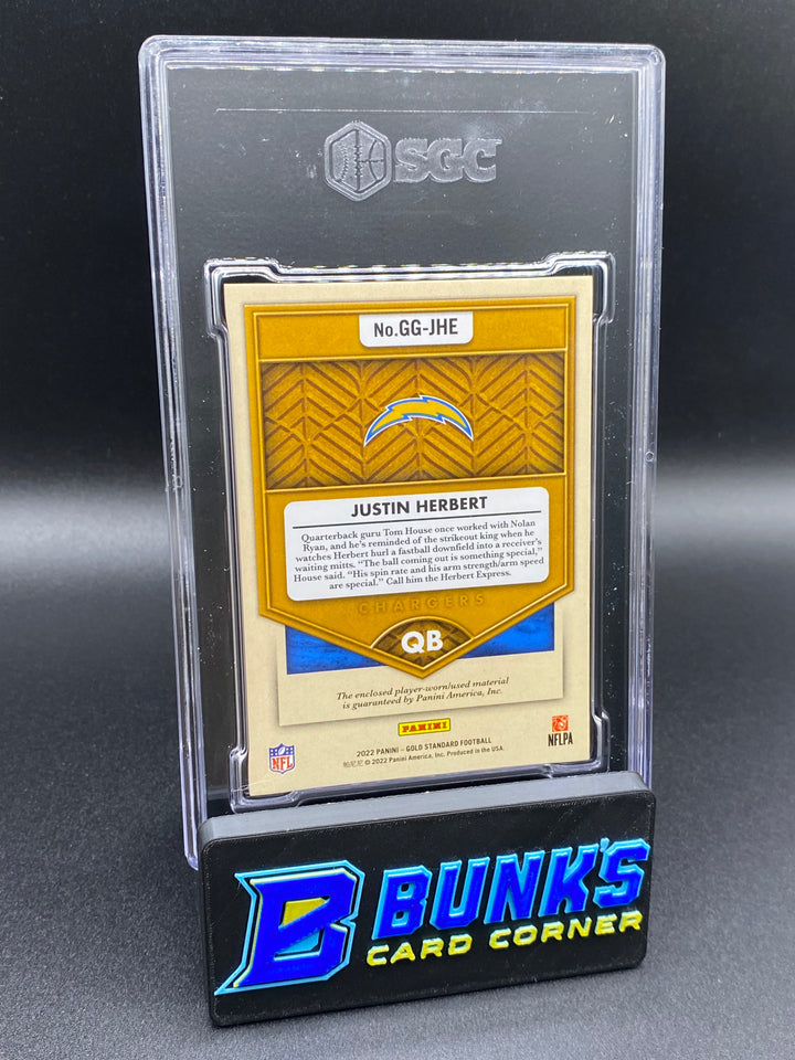 2022 Justin Herbert Gold Gear 138/299 SGC 10