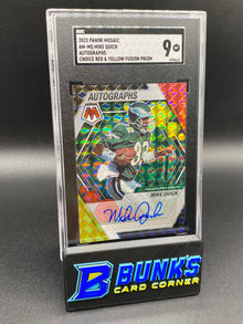 2023 Mike Quick Auto. Choice Red & Yellow Fusion Prizm SGC 9