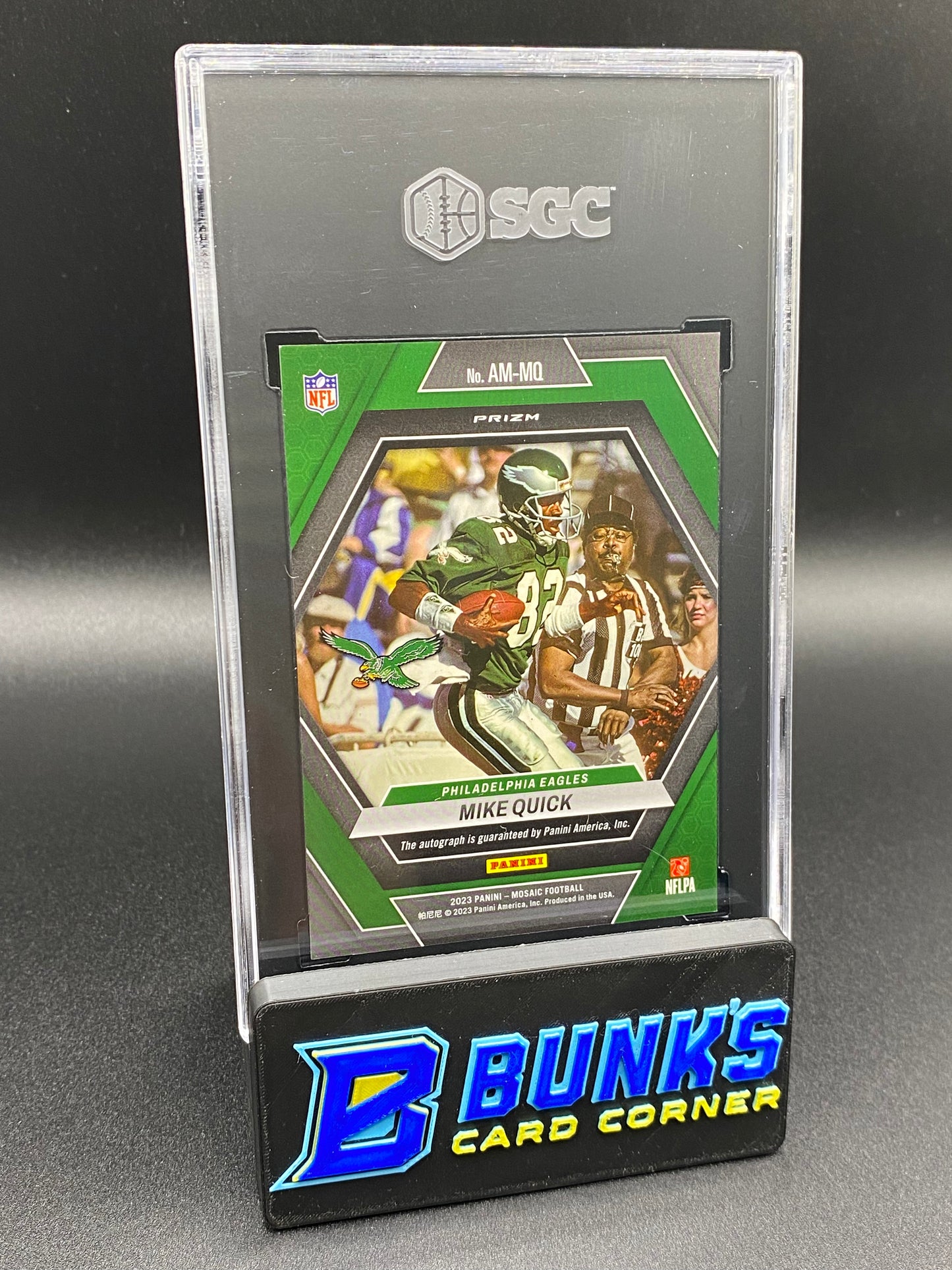 2023 Mike Quick Auto. Choice Red & Yellow Fusion Prizm SGC 9