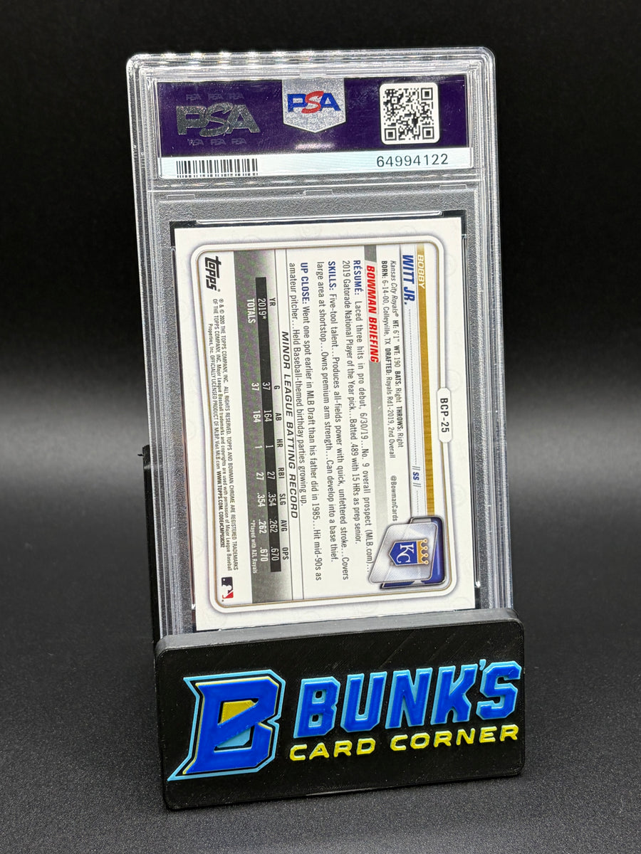2020 Bobby Witt Jr Prospects Bowman Chrome PSA 9