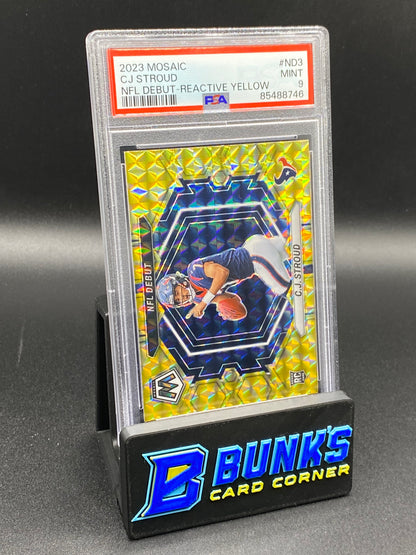 2023 CJ Stroud NFL Debut-Reactive Yellow PSA 9