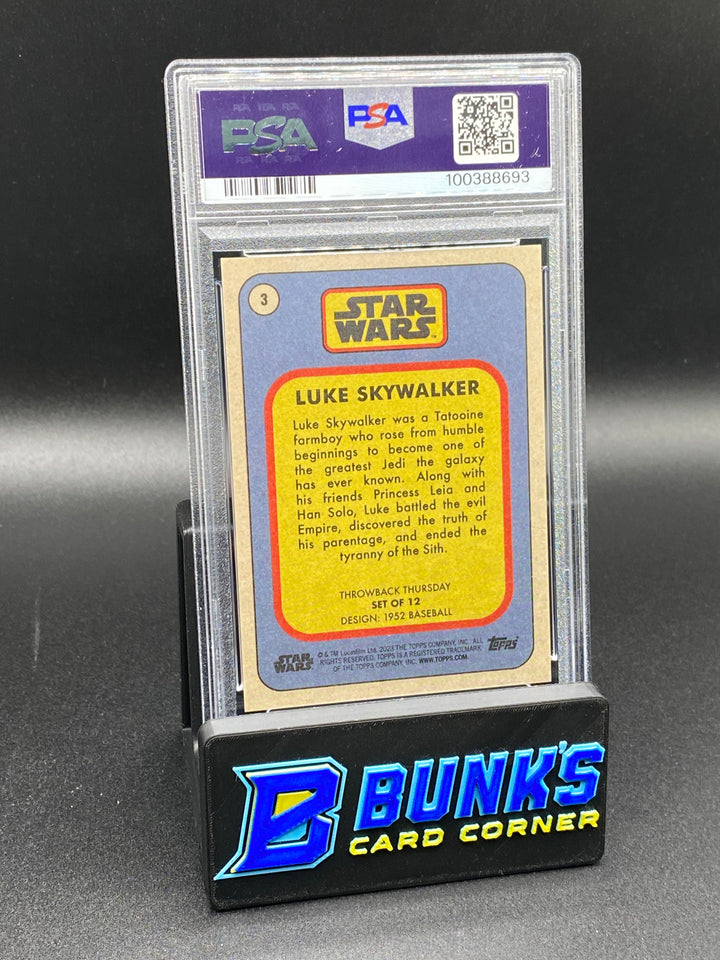2023 Luke Skywalker Throwback Thursday PSA 10