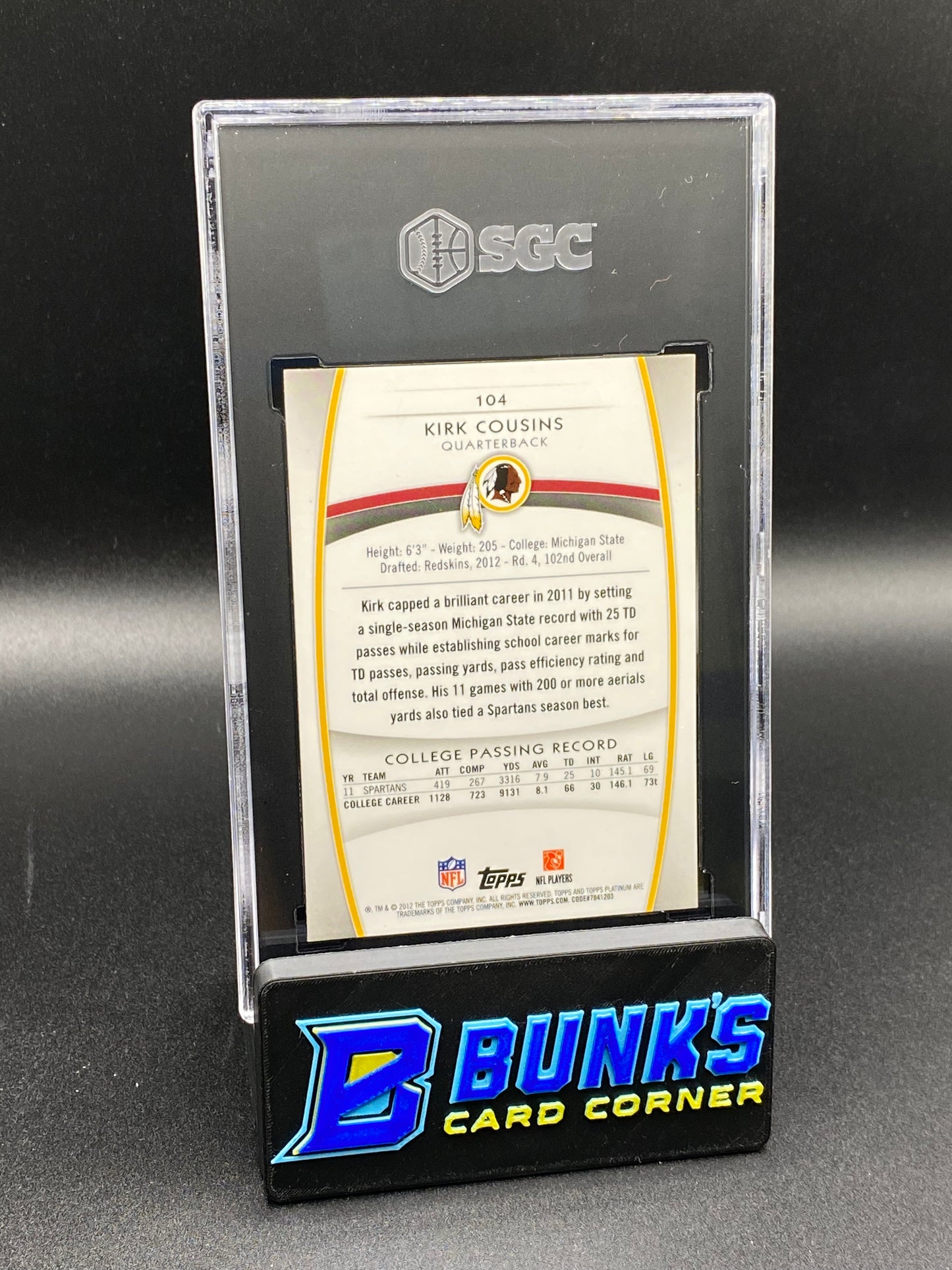 2012 Kirk Cousins SGC 9